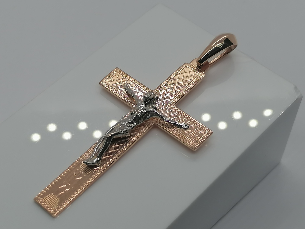 810-00084-10-00-00-02 ПОДВЕСКА КРЕСТ без камня (Au 585)