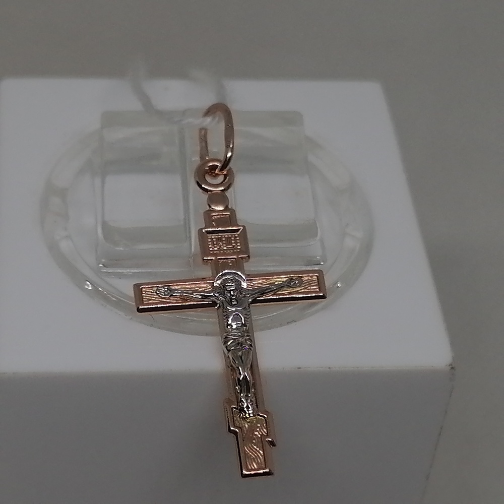 ПОДВЕСКА КРЕСТ БЕЗ КАМНЯ (Au 585)