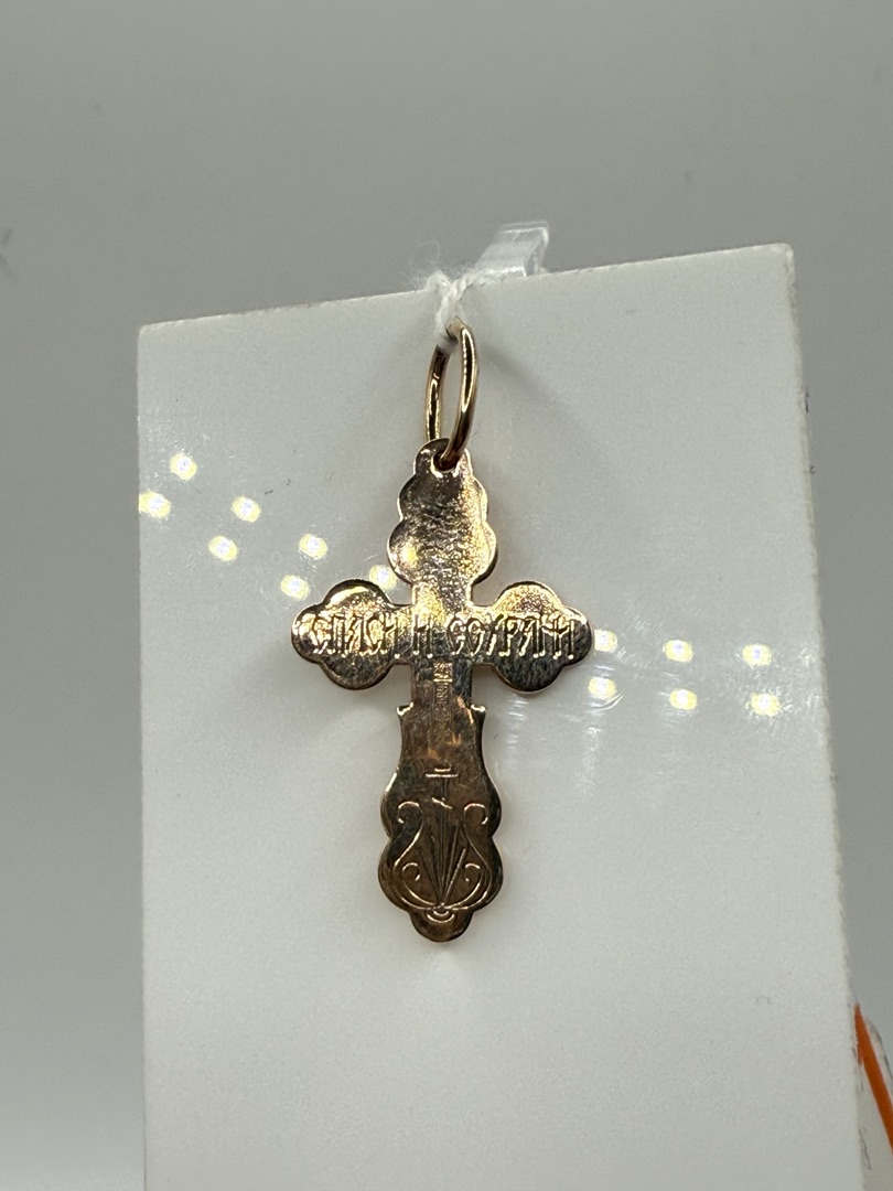 ПОДКБК585 ПОДВЕСКА КРЕСТ БЕЗ КАМНЯ (Au 585)