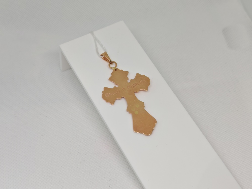 ПОДВЕСКА КРЕСТ БЕЗ КАМНЯ (Au 585)