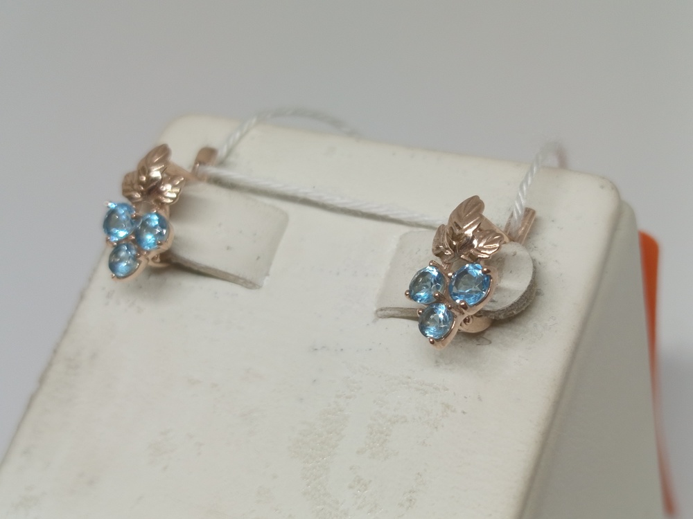 СЕРЬГИ С КАМНЯМИ (Au 585)