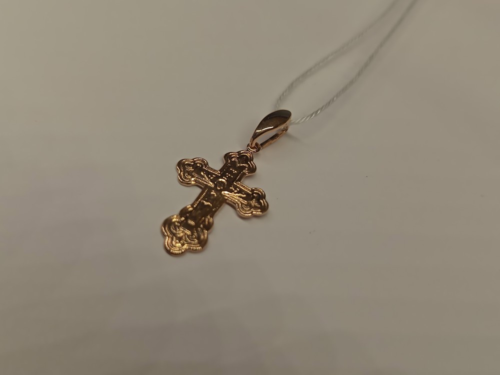 ПОДВЕСКА КРЕСТ БЕЗ КАМНЯ (Au 585)