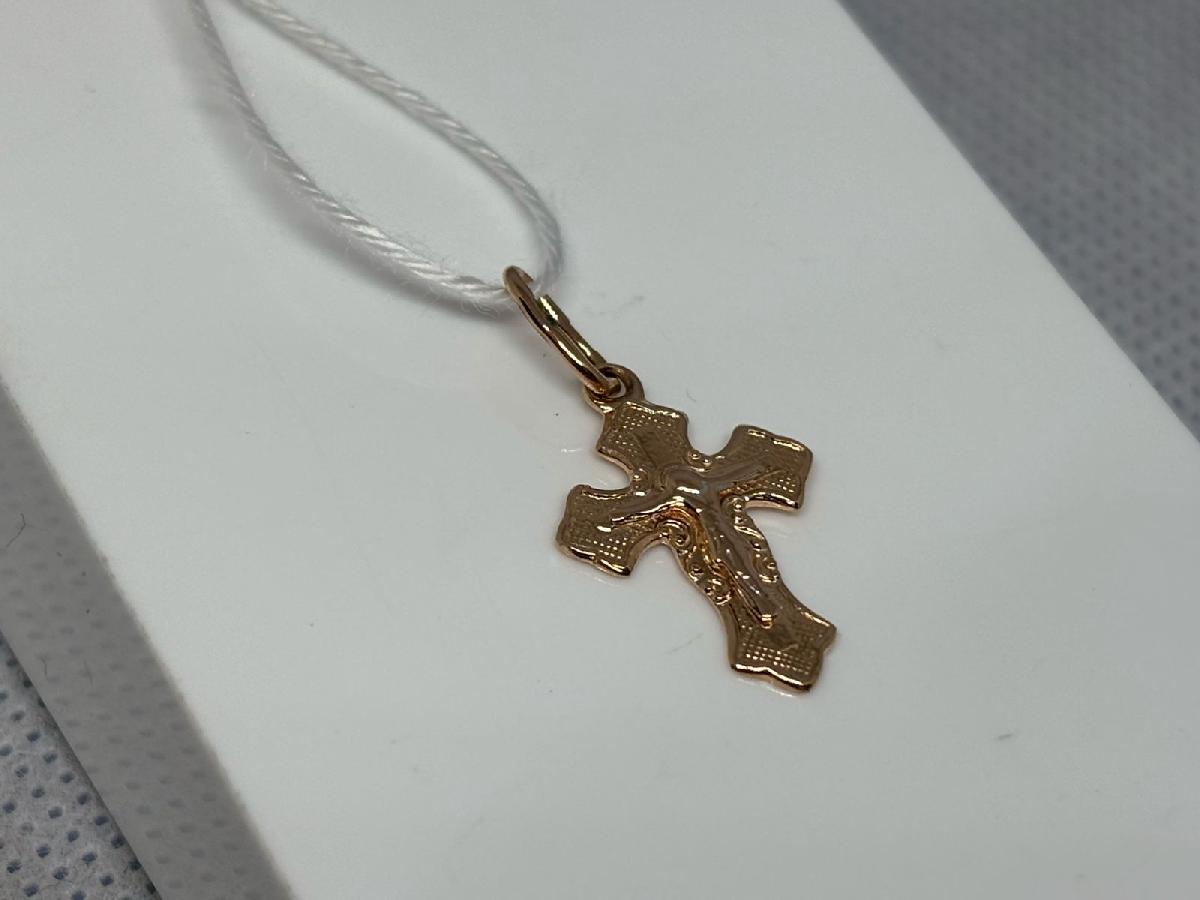 ПОДКБК585 ПОДВЕСКА КРЕСТ БЕЗ КАМНЯ (Au 585)