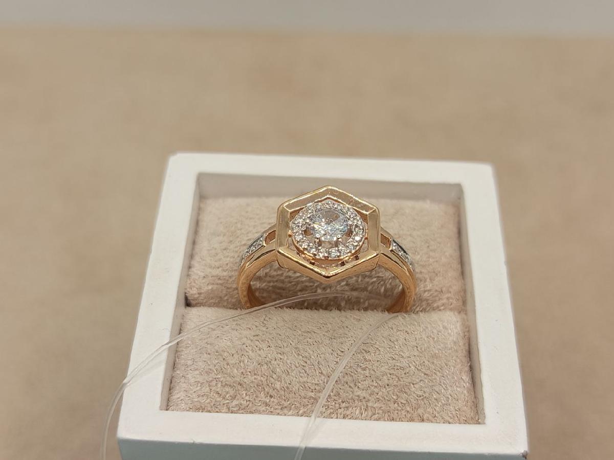 КОЛЬЦО С КАМНЯМИ (Au 585)