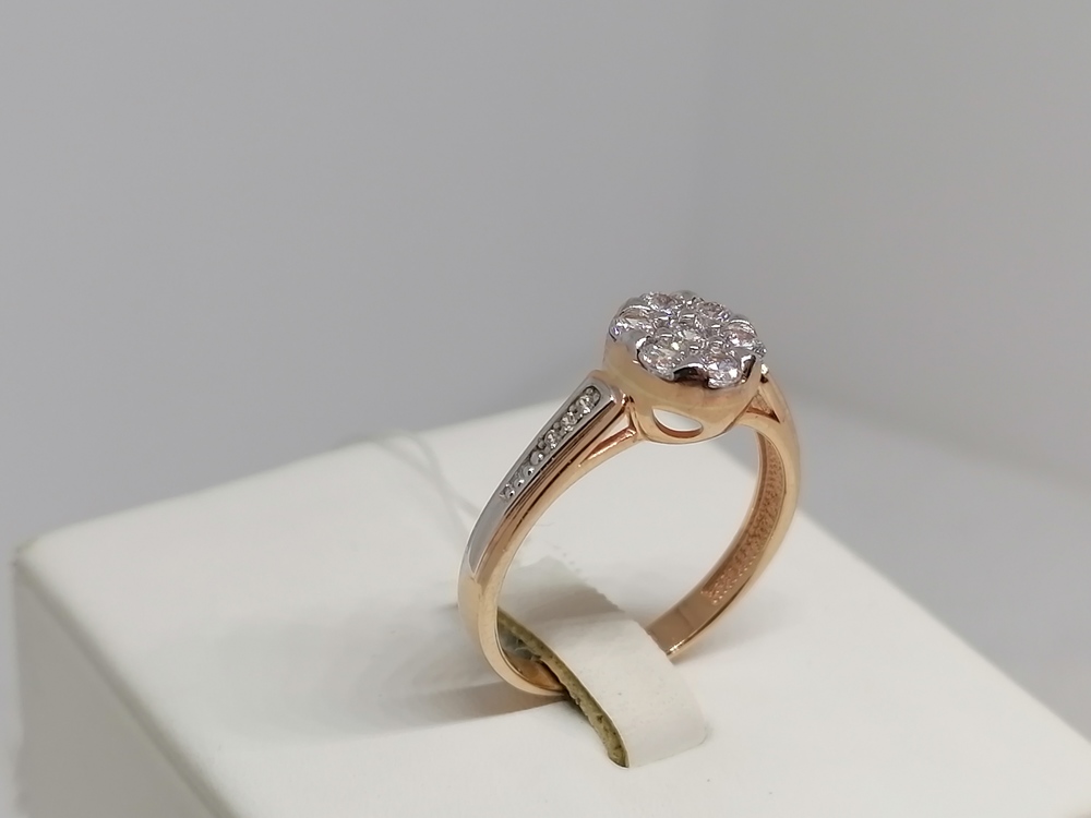 КОЛЬЦО С КАМНЯМИ (Au 585)