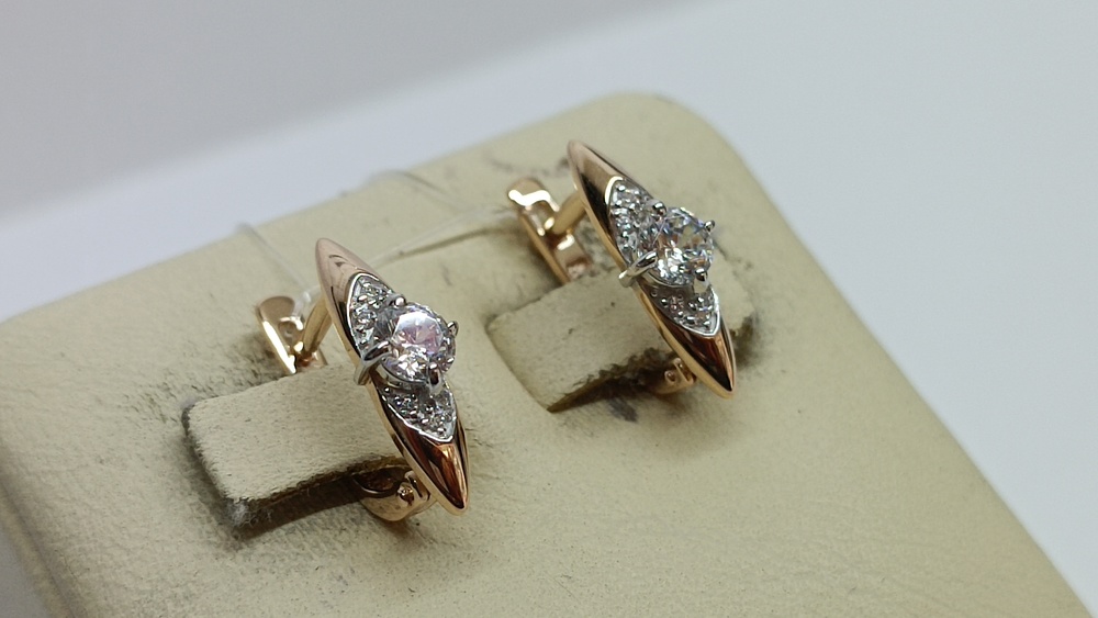 СЕРЬГИ С КАМНЯМИ (Au 585)