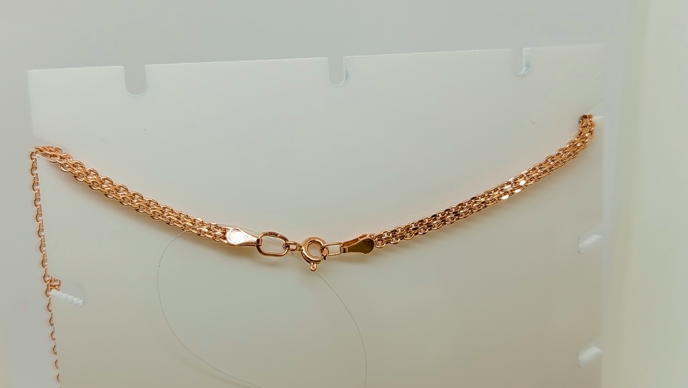 ЦЕПЬ ПУСТОТЕЛАЯ Бисмарк машинный (Au 585)