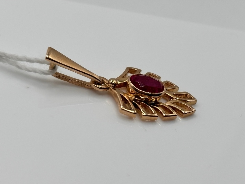 ПОДКМ583 ПОДВЕСКА С КАМНЕМ (Au 583)