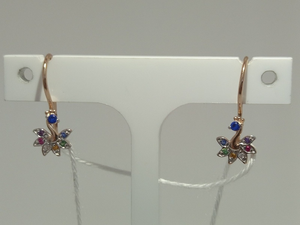 СЕРЬГИ С КАМНЯМИ (Au 585)