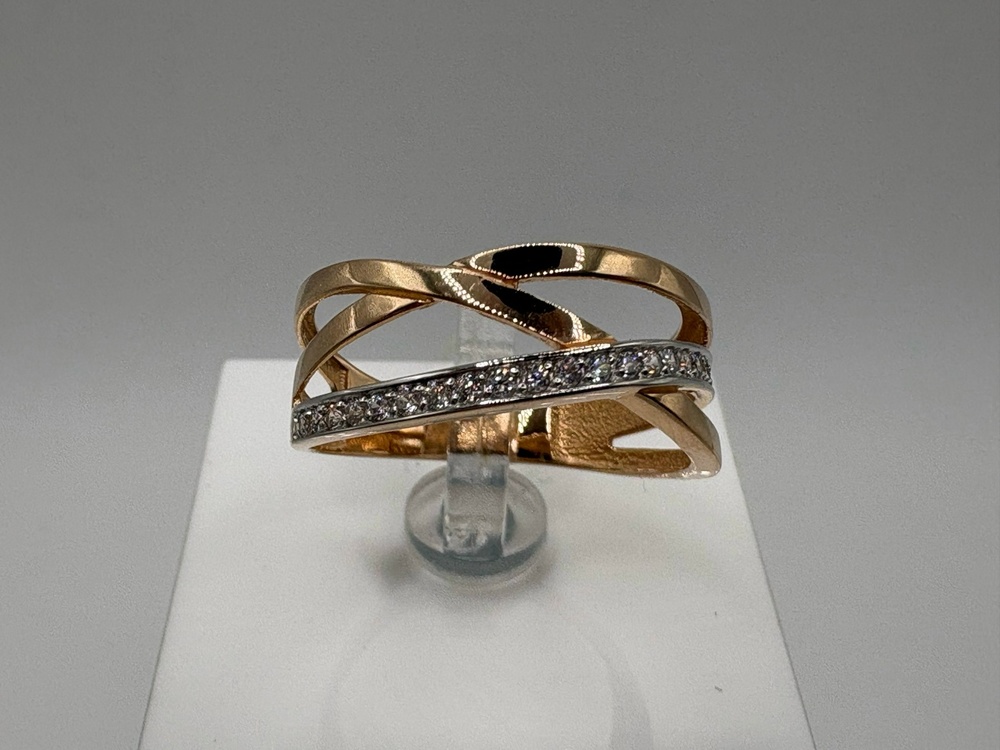 КОЛЬЦО С КАМНЯМИ (Au 585)