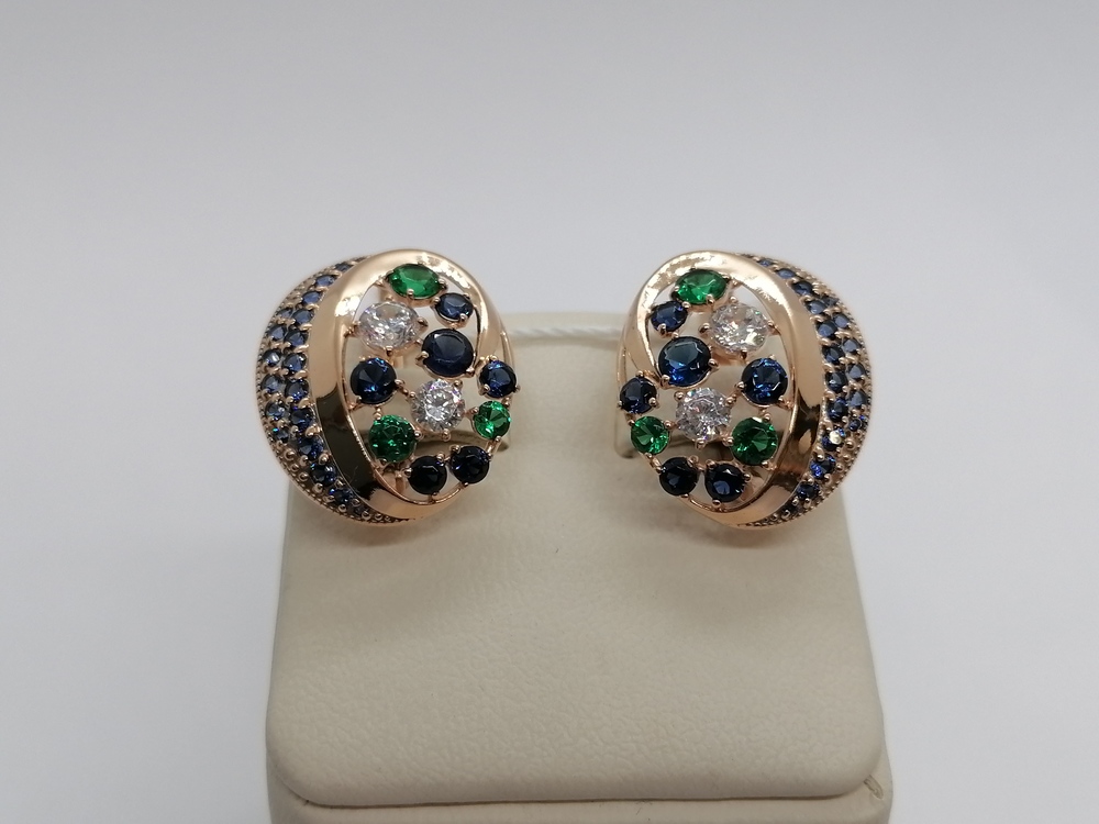 СЕРЬГИ С КАМНЯМИ (Au 585)