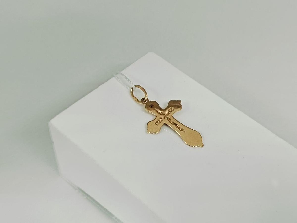 ПОДВЕСКА КРЕСТ БЕЗ КАМНЯ (Au 585)