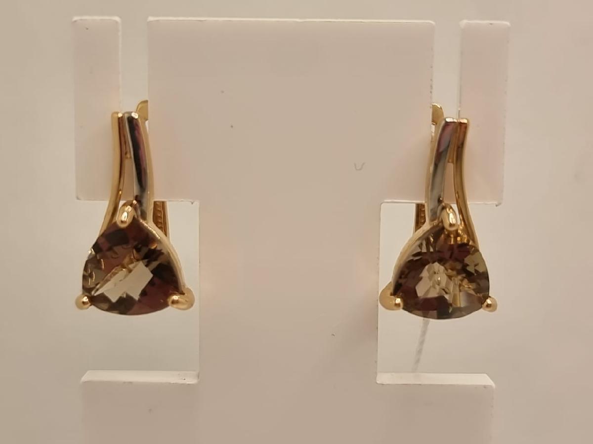 21805789 СЕРЬГИ С КАМНЕМ (Au 585)