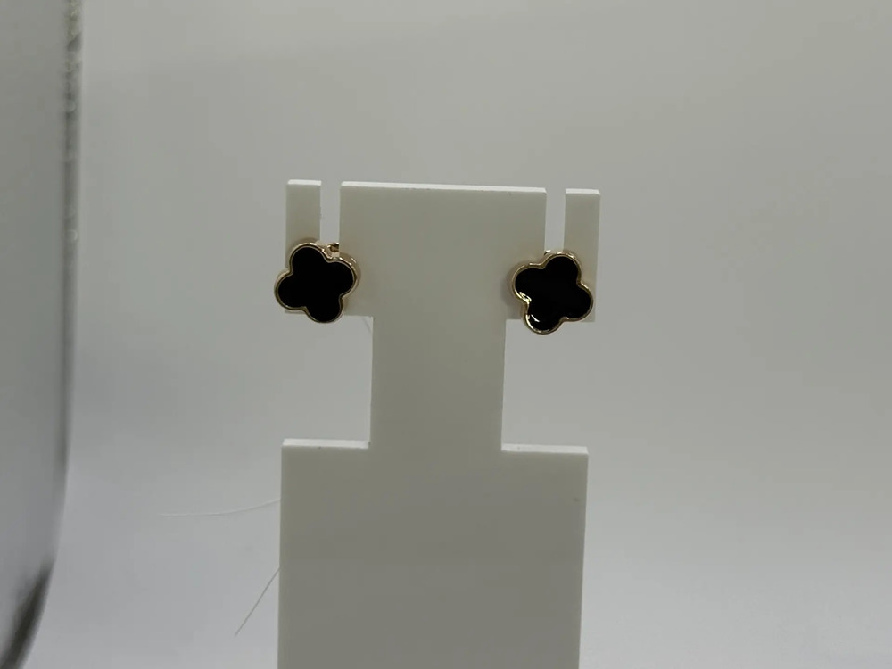 СЕРЬГИ ПУСЕТЫ эмаль (Au 585)