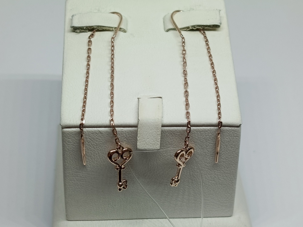 СЕРЬГИ ПРОДЕВКИ без камня (Au 585)