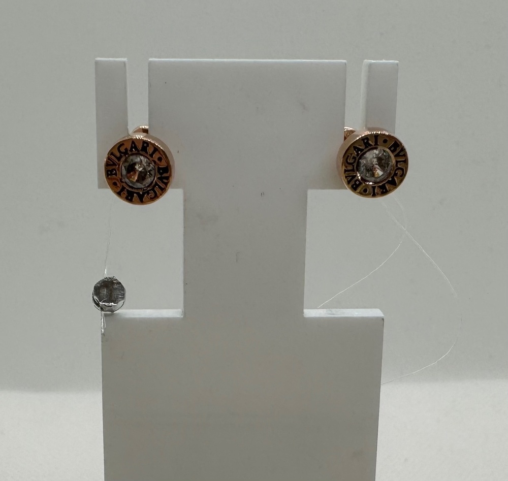 804-02432-10-00-20-00 СЕРЬГИ ПУСЕТЫ с камнем (Au 585)