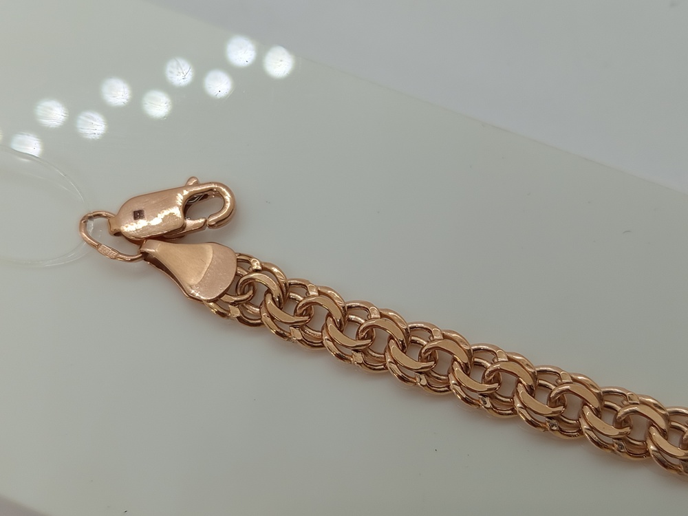 БРАСЛЕТ ПУСТОТЕЛЫЙ Бисмарк (Au 585)