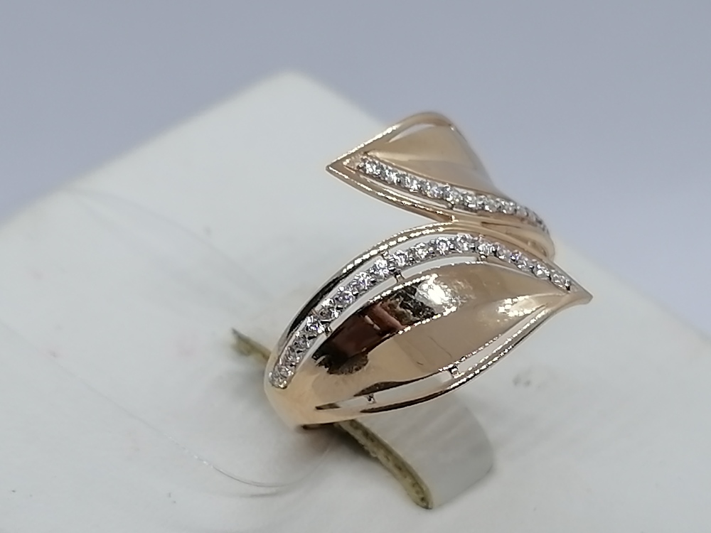 КОЛЬЦО С КАМНЯМИ (Au 585)