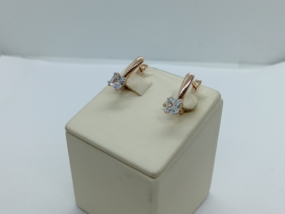 СЕРЬГИ С КАМНЕМ (Au 585)