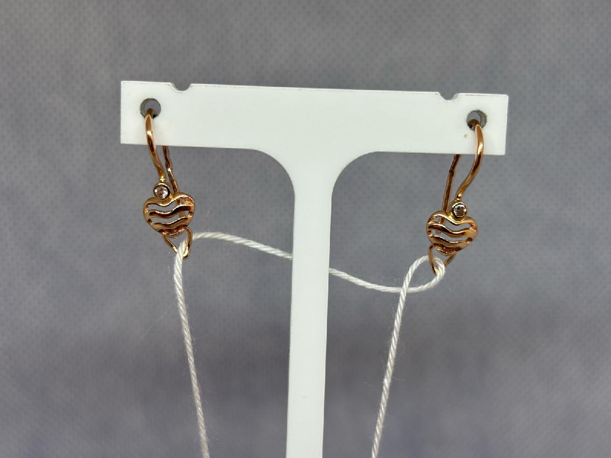 СЕРЬГИ С КАМНЕМ (Au 585)