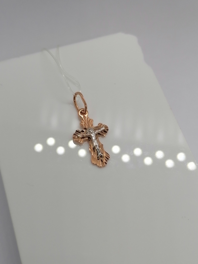 18-0019 ПОДВЕСКА КРЕСТ без камня (Au 585)