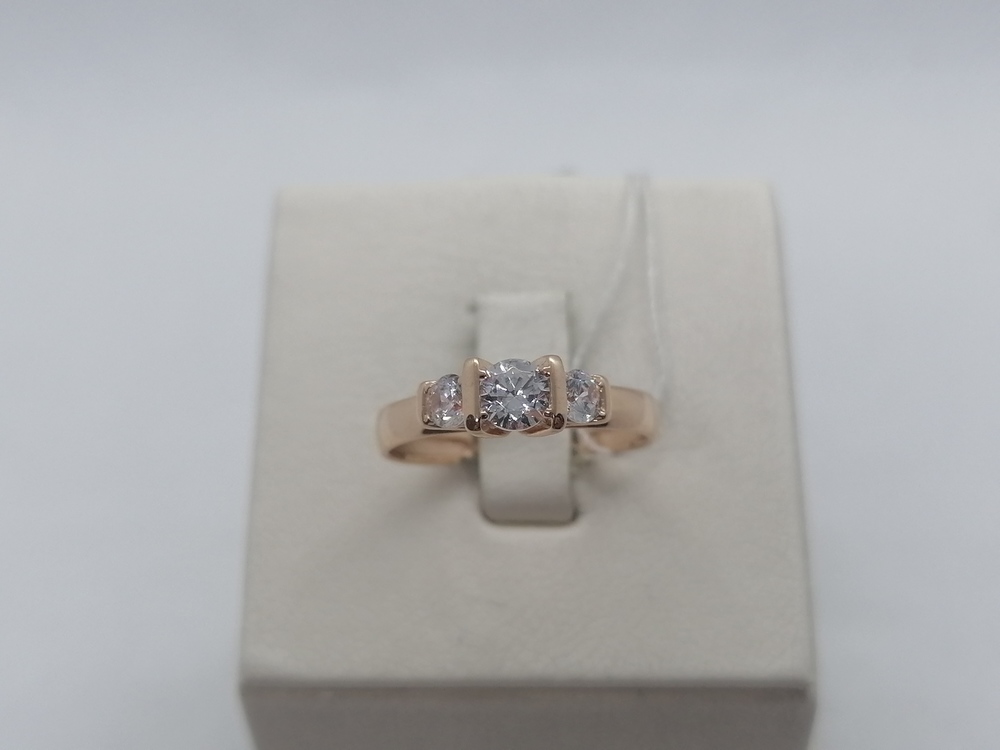 КОЛЬЦО С КАМНЯМИ (Au 585)