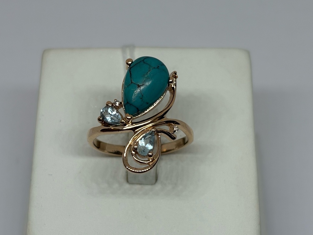 КОЛКМИ585 КОЛЬЦО С КАМНЯМИ (Au 585)