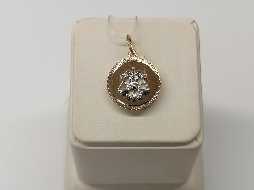 09-0878 ПОДВЕСКА ЗНАК ЗОДИАКА ВЕСЫ (Au 585)