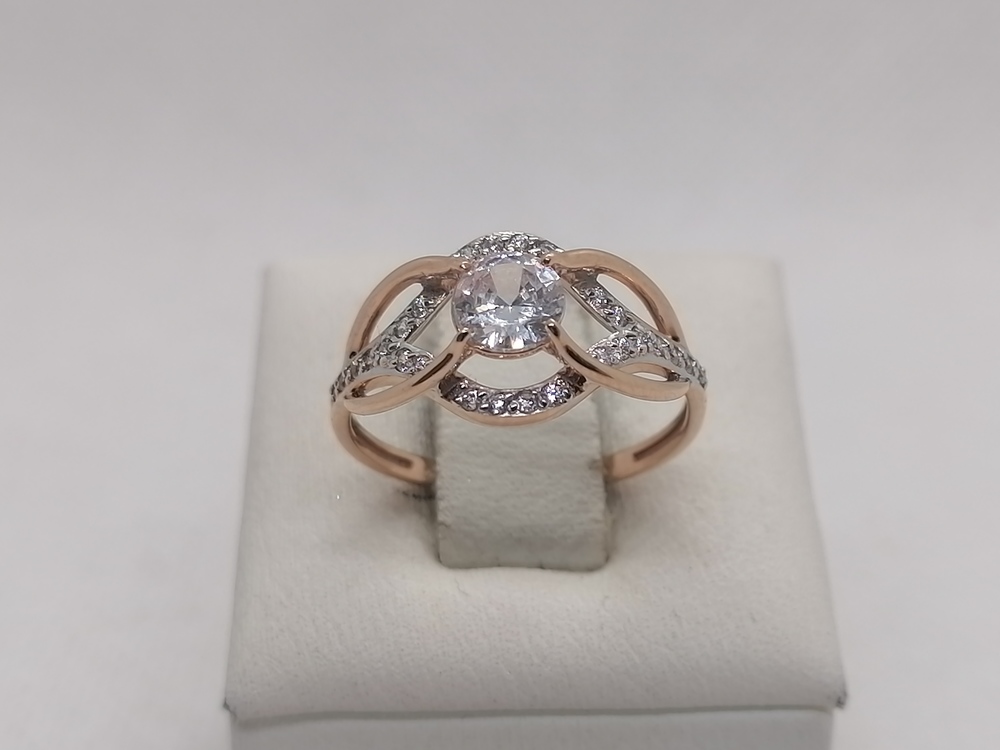 КОЛЬЦО С КАМНЯМИ (Au 585)