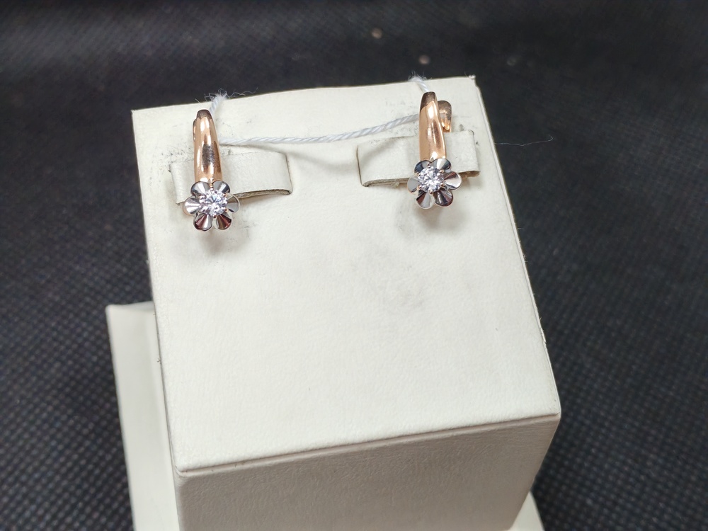 СКМИ585 СЕРЬГИ С КАМНЯМИ (Au 585)