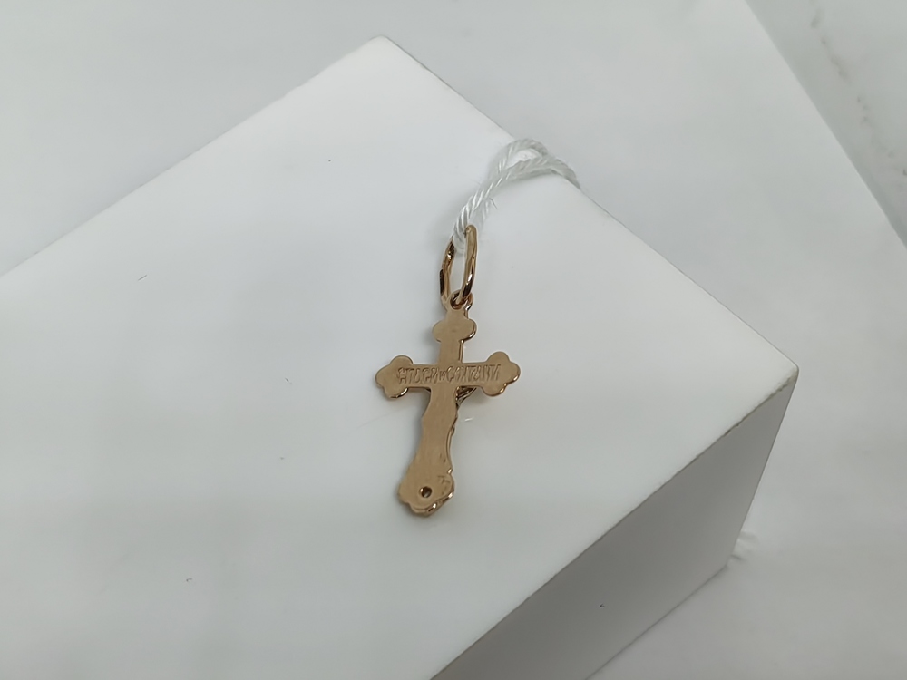 ПОДККИ585 ПОДВЕСКА КРЕСТ С КАМНЕМ (Au 585)