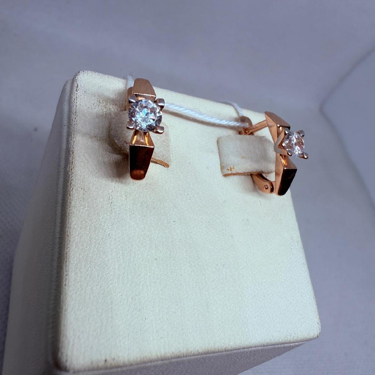 СЕРЬГИ С КАМНЕМ (Au 585)