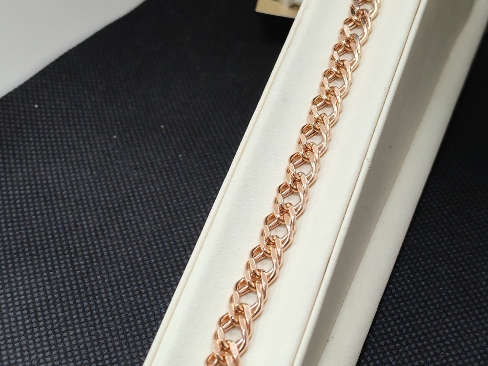 БРАСЛЕТ ПУСТОТЕЛЫЙ Ромб двойной (Au 585)