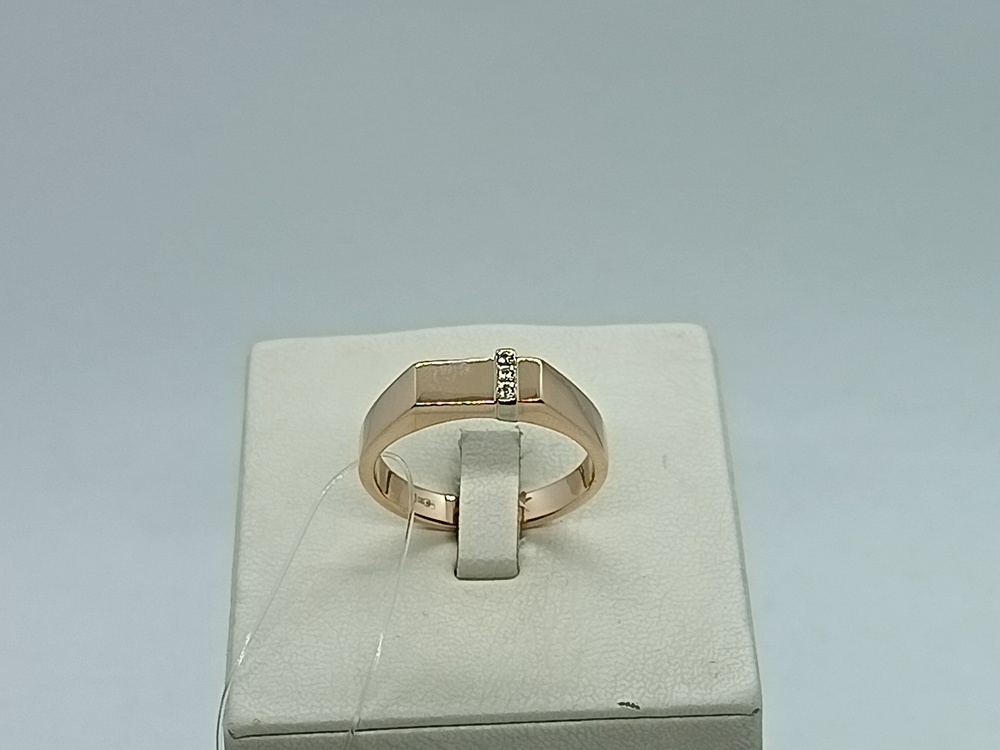 31-0322 КОЛЬЦО ПЕЧАТКА с камнями (Au 585)