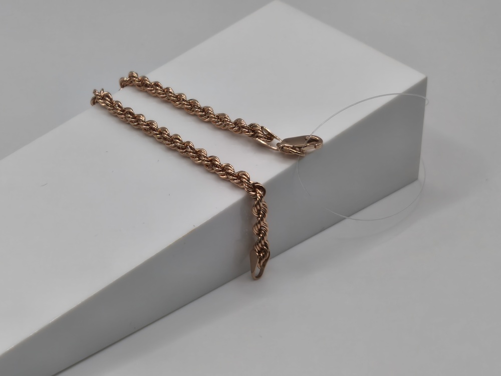 БРАСЛЕТ ПУСТОТЕЛЫЙ Веревка (Au 585)