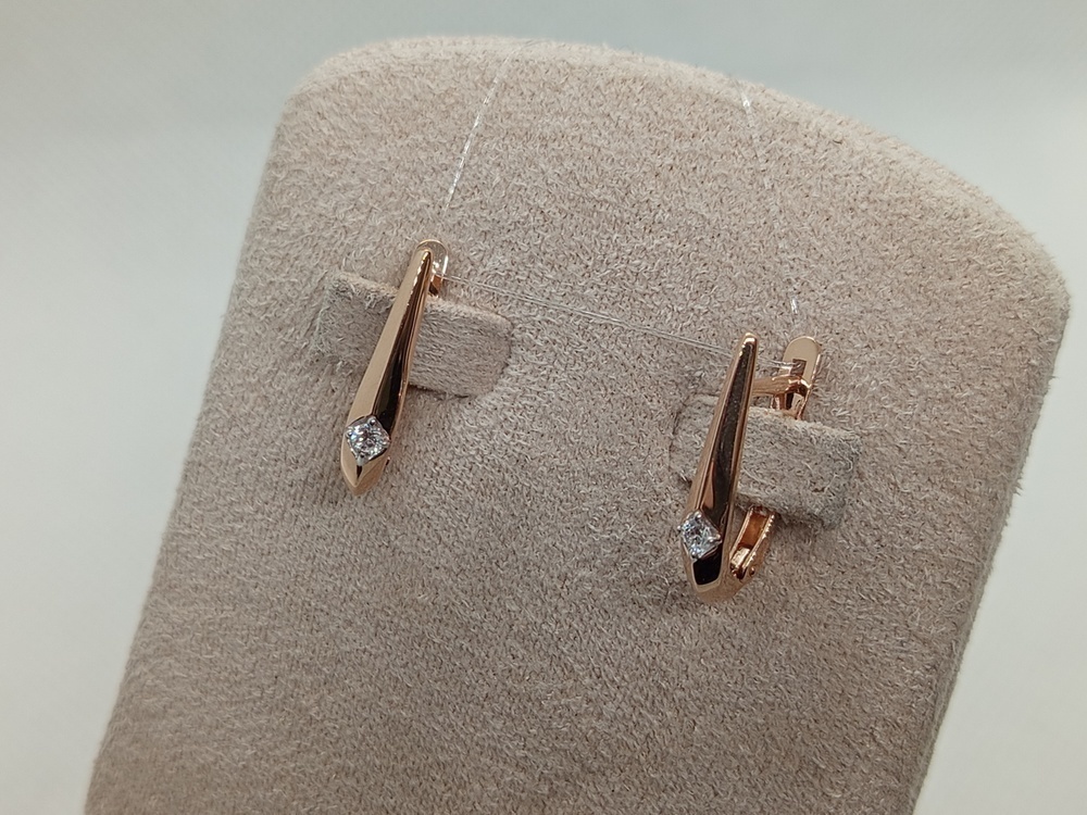 СЕРЬГИ С КАМНЕМ (Au 585)