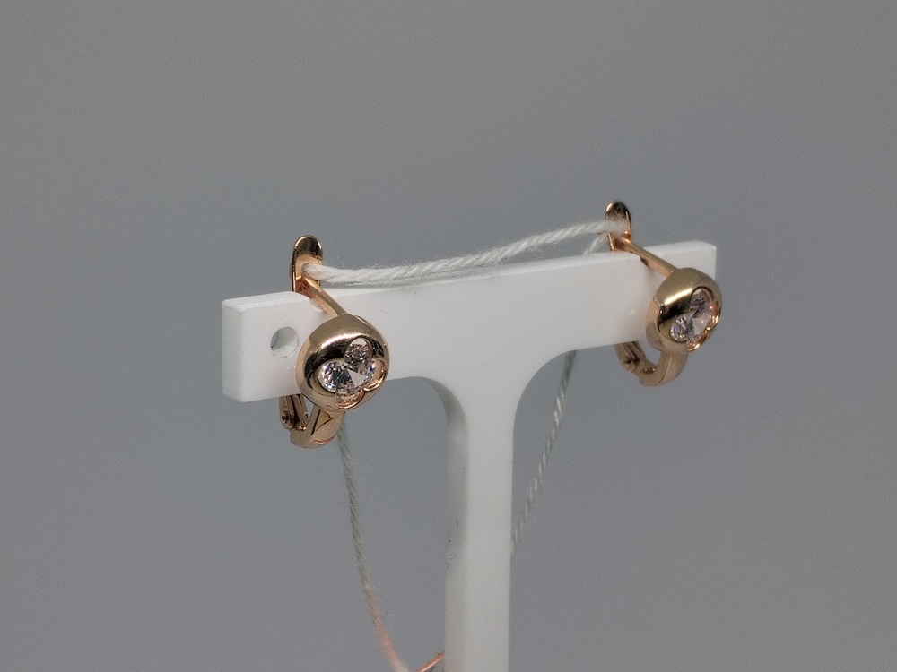 СЕРЬГИ С КАМНЕМ (Au 585)