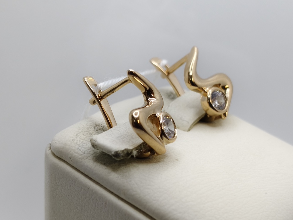 СЕРЬГИ С КАМНЕМ (Au 585)