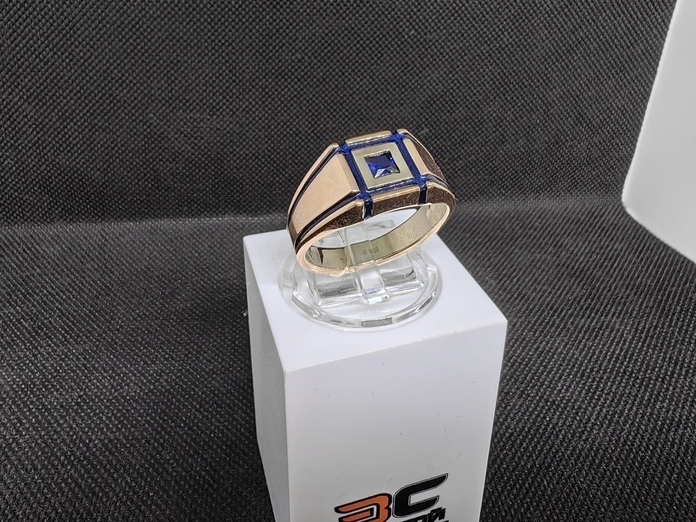 КОЛЬЦО ПЕЧАТКА сапфир г.т. (Au 585)