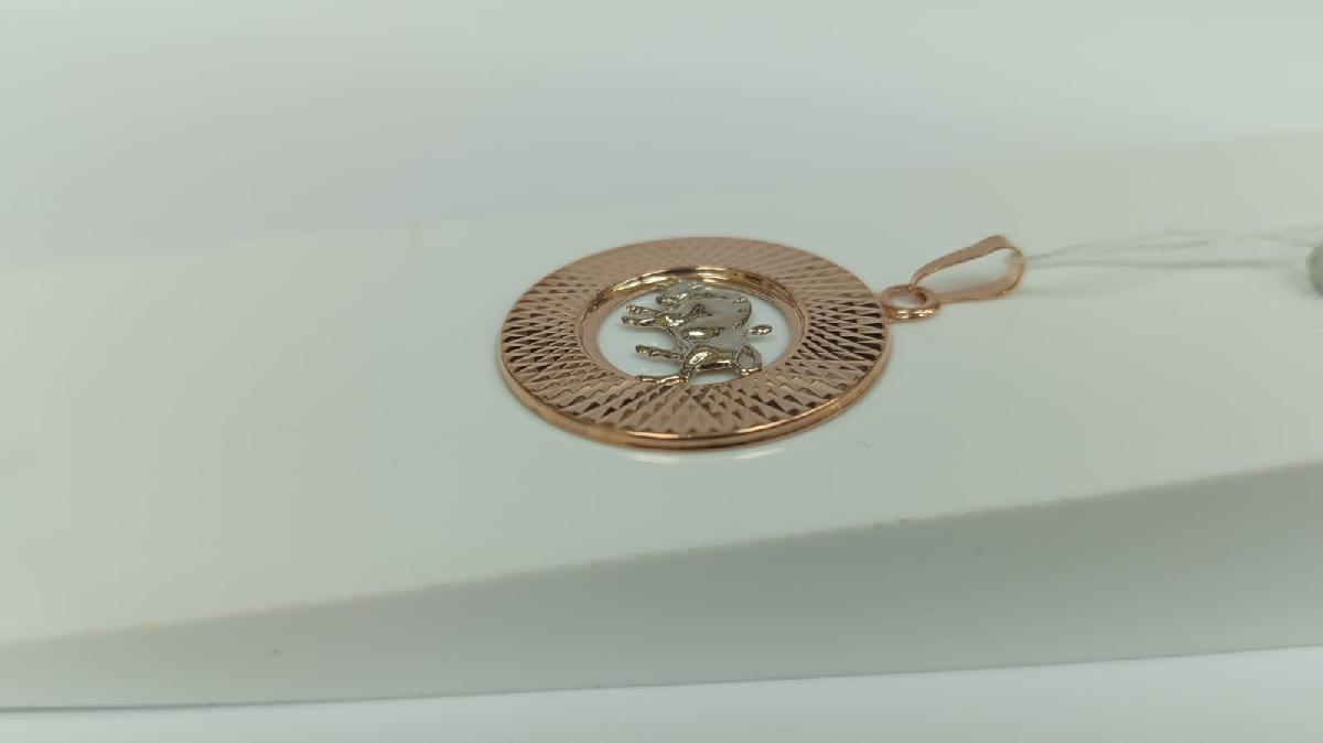 ПОДВЕСКА ЗНАК ЗОДИАКА ТЕЛЕЦ (Au 585)