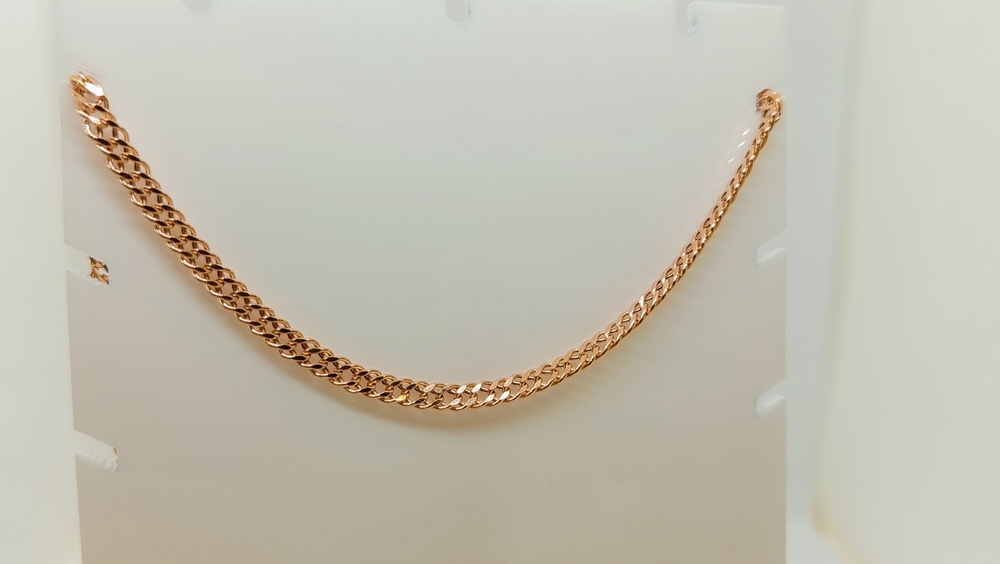 ЦЕПЬ ПУСТОТЕЛАЯ Ромб двойной (Au 585)