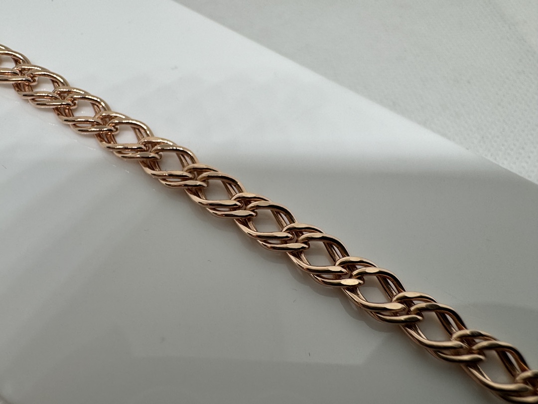 БРАСЛЕТ ПУСТОТЕЛЫЙ Ромб двойной (Au 585)