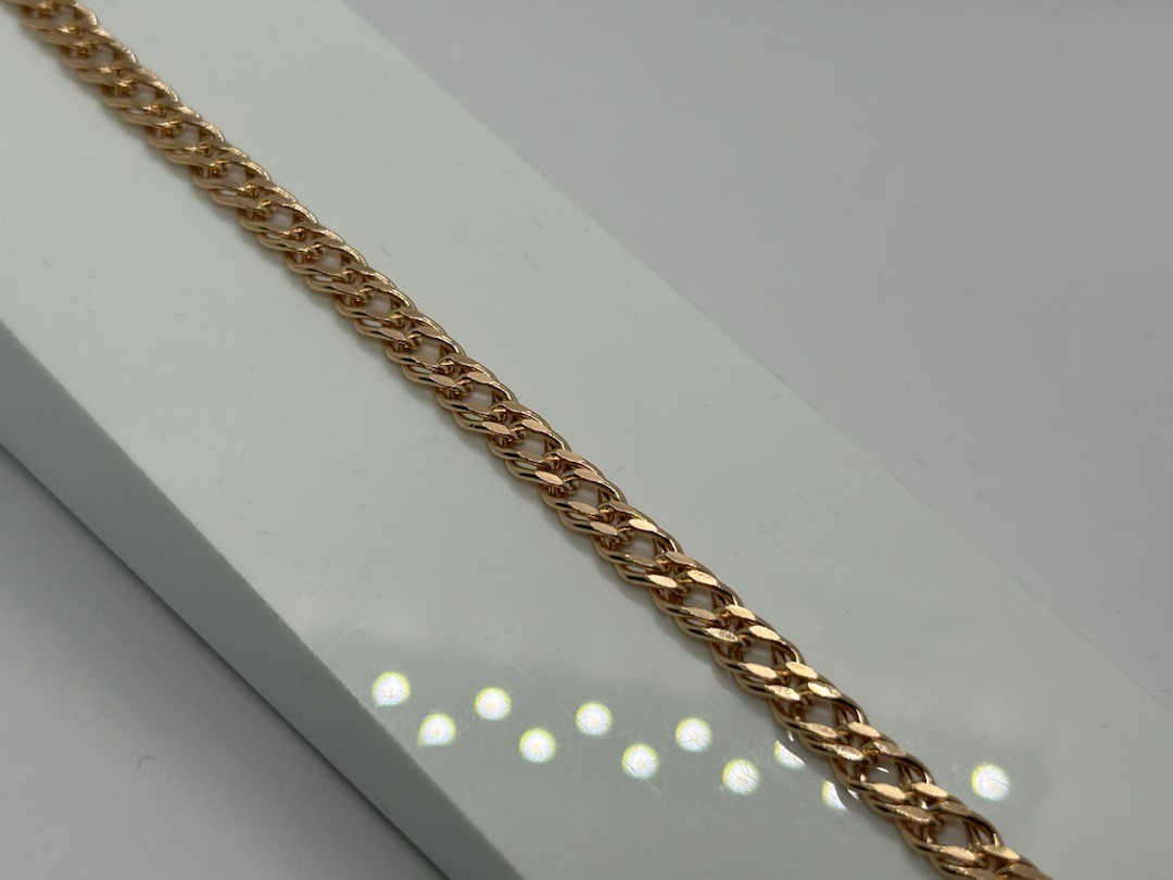 БРАСЛЕТ ПУСТОТЕЛЫЙ Ромб двойной (Au 585)