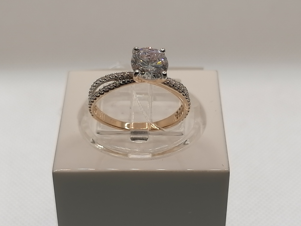 КОЛЬЦО С КАМНЯМИ (Au 585)