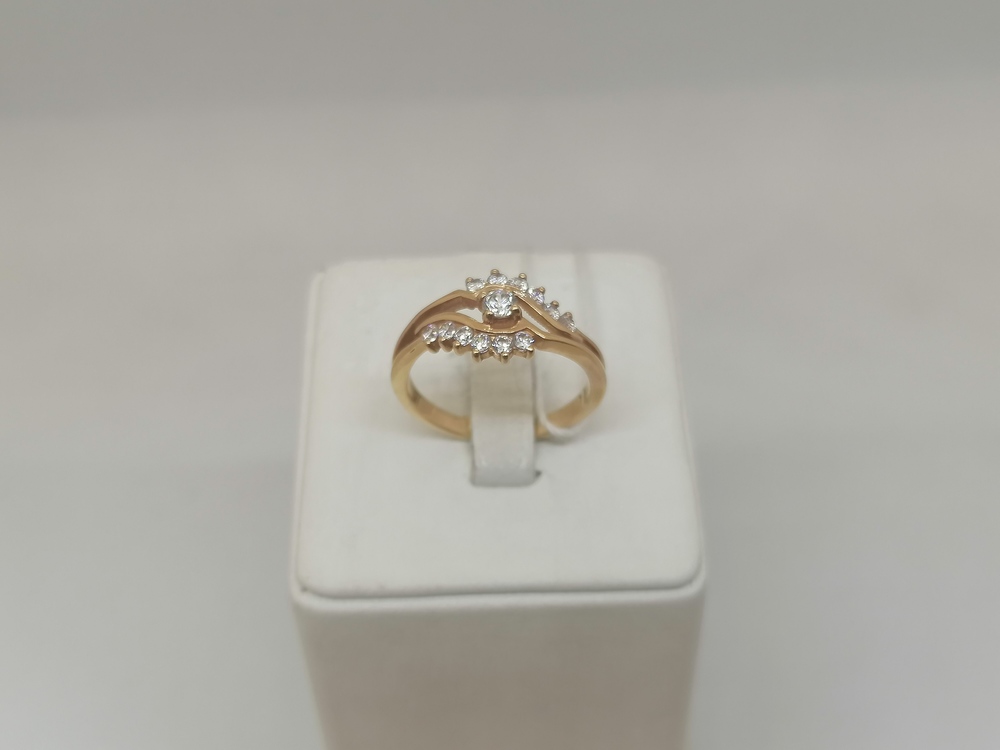 КОЛЬЦО С КАМНЯМИ (Au 585)