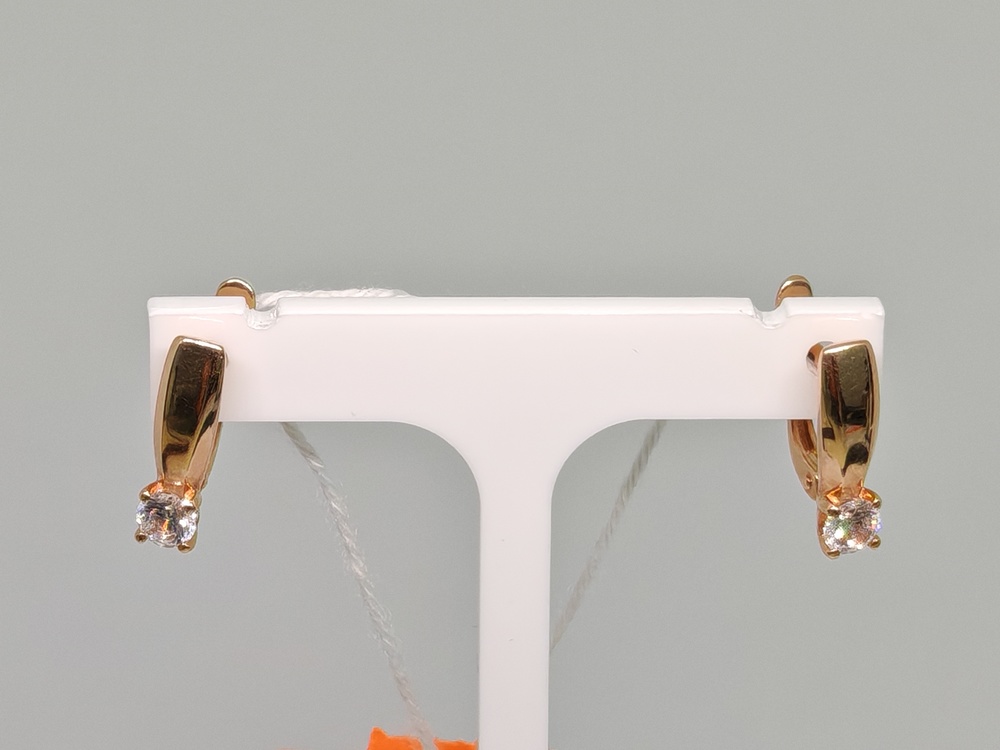 СЕРЬГИ С КАМНЕМ (Au 585)