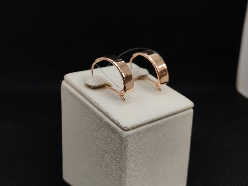 СЕРЬГИ ПЕТЕЛЬКА без камня (Au 585)