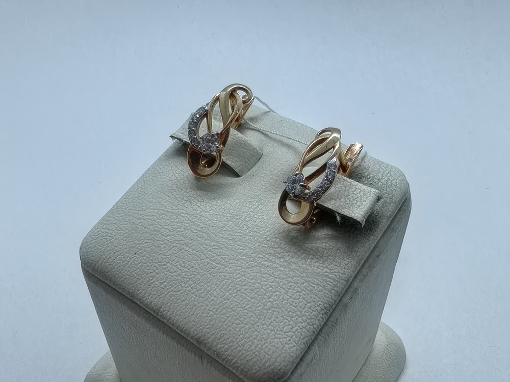 СКМИ585 СЕРЬГИ С КАМНЯМИ (Au 585)