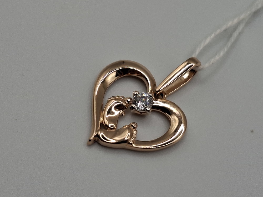 ПОДКМ585 ПОДВЕСКА С КАМНЕМ (Au 585)