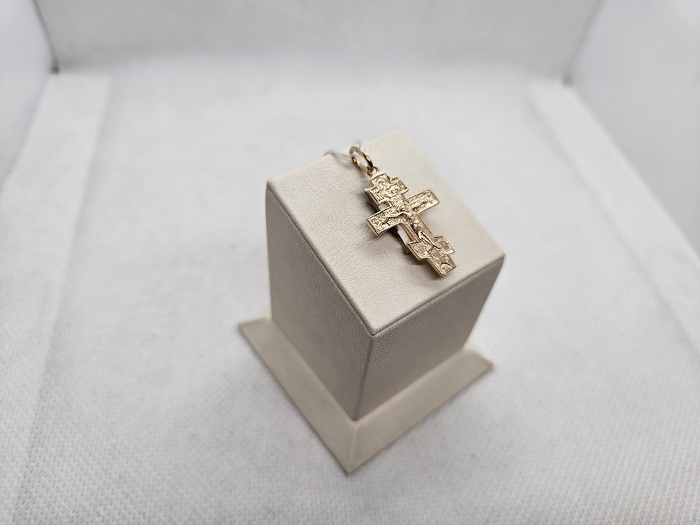 ПОДВЕСКА КРЕСТ БЕЗ КАМНЯ (Au 585)